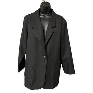 Bend Over Women’s Blazer Black No Size Tag retro VTG